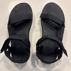 Teva Black Platform Sandals for Women